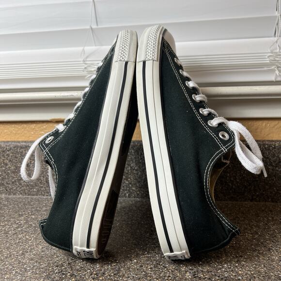 Converse All Star Low Top Black Canvas Shoes Men's 10 Lace Up Sneaker Women's 12 - Picture 5 of 11